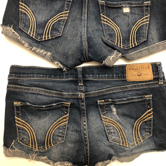 🌊Hollister denim shorts Size 3 -2 pair bundle - Picture 2 of 14